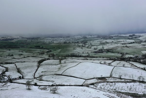 Snow on the fells in South Cumbria